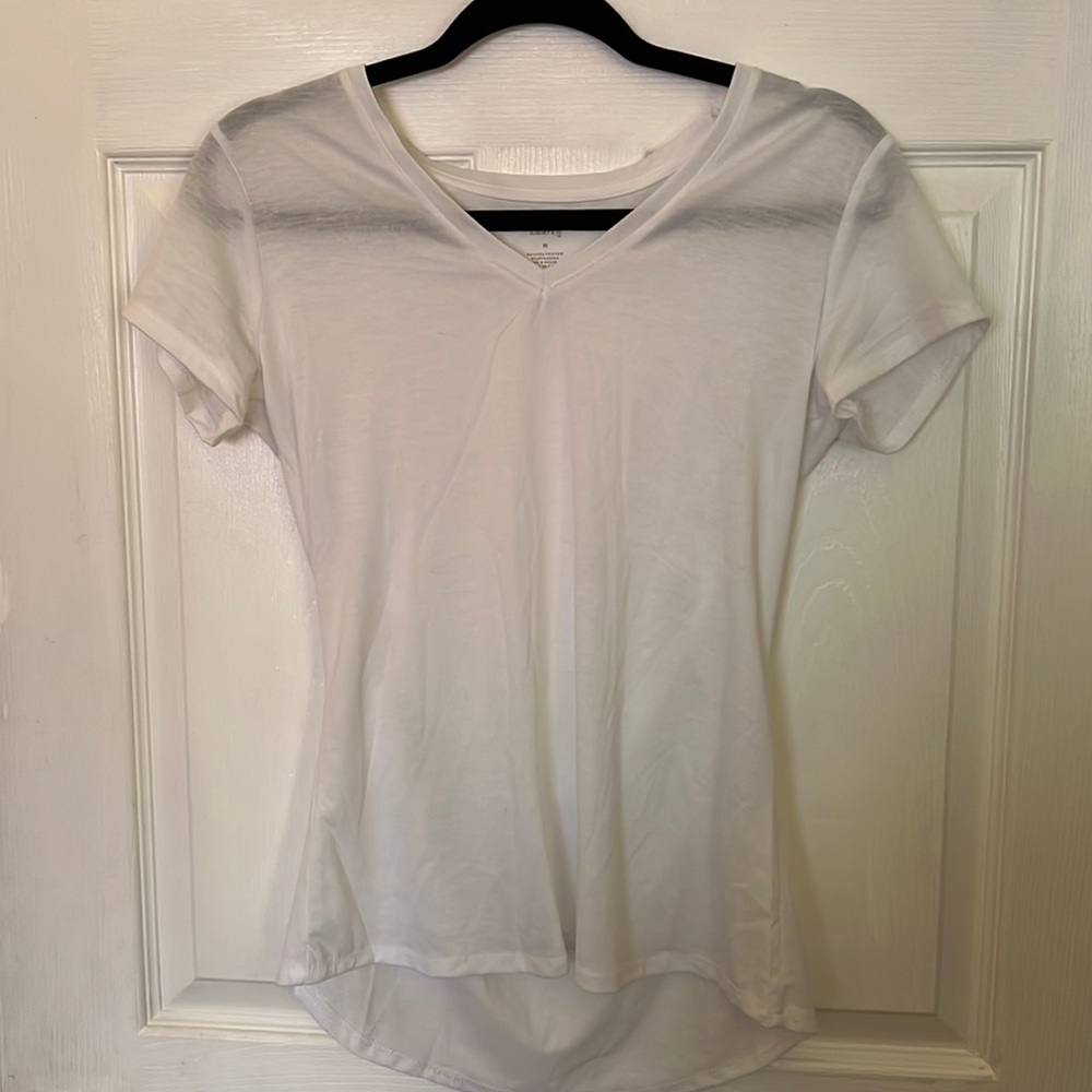 White womens v neck t shirt size medium